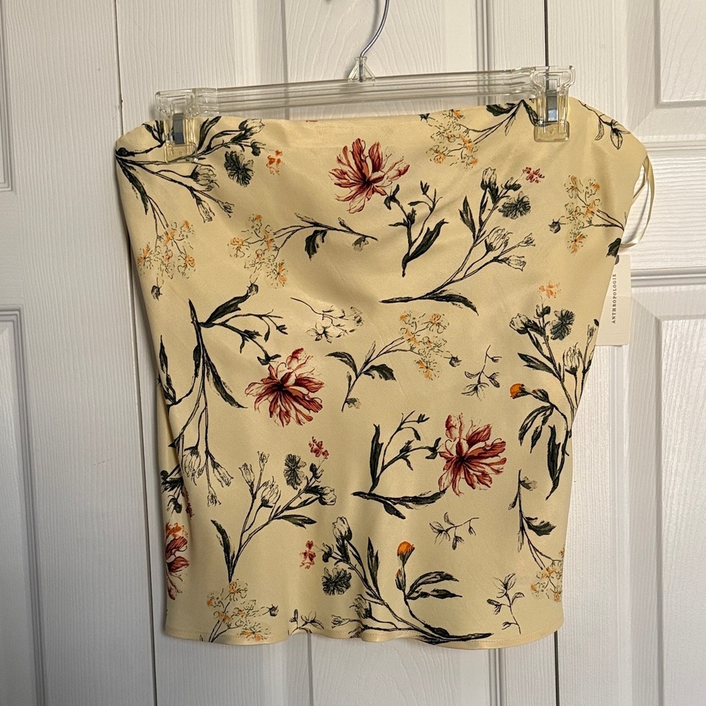 Floral Print Strapless Top